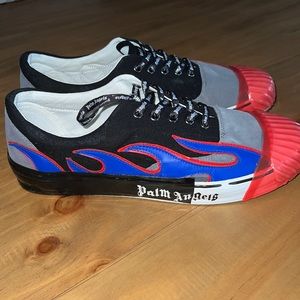 NIB PALM ANGELS Multicolored Flame Sneakers Size 10.5